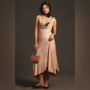 Anthropologie Blush Asymmetrical Dress